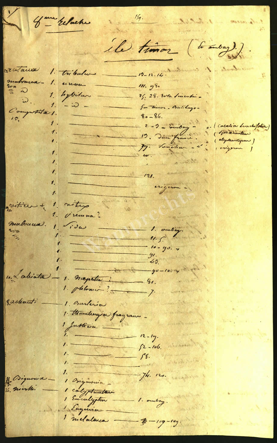Scientific Notes of Gaudichaud Beaupré